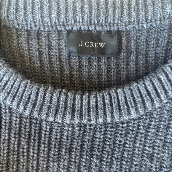 J. Crew Woodsmen, Military Style, Ribbed Knit Crew Neck w/ Leather Patches, M? - Picture 8 of 10